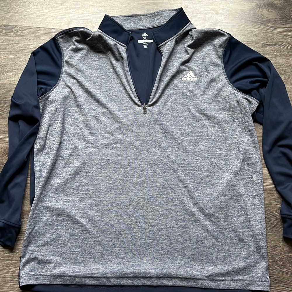 Blue Adidas golf shirt